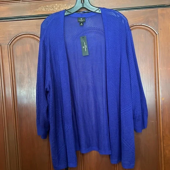 Worthington Woman NWT Violet Light Knit Open Cardigan - Picture 2 of 9